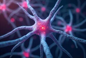 Synaptic Web in Abstract 3D Space photo