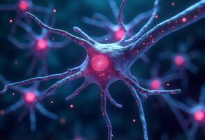 3D Neural Map of Synaptic Connections photo
