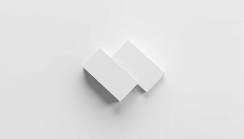 A white cube with a square on it photo