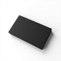 Black blank box on white background 3d render photo