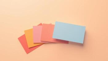Colorful post-it notes on a peach background photo
