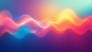 Colorful wave background with a blurred background photo