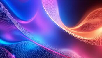 Abstract background with colorful lines and waves photo