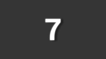 New Year Countdown On Black Screen. Ready for chroma key. 4k Animation video