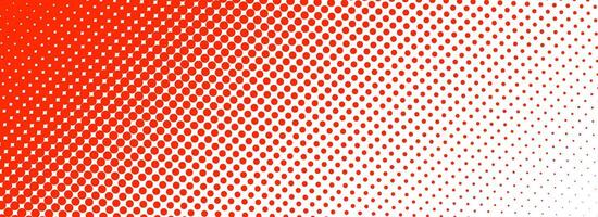 Bright red halftone corner gradient texture. Fading cartoon polka dot background. Dotted tilted gradation pattern. Fading comic pop art overlay backdrop. Slant frame halfton patern effect wallpaper vector