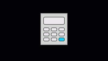 Calculator Animated Illustration Icon. 4k Animation With Alpha Channel And Transparent Background video
