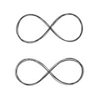 Abstract circle line infinity shape hand drawn isolated. vector