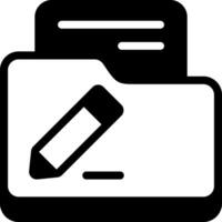 Black Rename Folder Icon Design vector