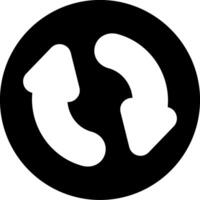Refresh Modern Semi Solid Black Icon vector