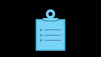 To-Do List Animated Illustration Icon. 4k Animation With Alpha Channel And Transparent Background video