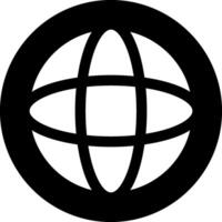 Globe Modern Black Style Icon vector
