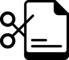 Black Cut Bold Icon vector