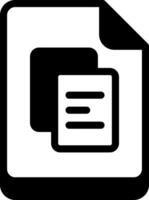 Copy Document Solid Black Icon vector