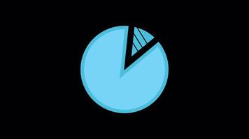 Pie Chart Animated Illustration Icon. 4k Animation With Alpha Channel And Transparent Background video