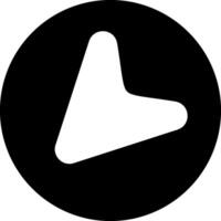 Receive Modern Semi Solid Black Icon vector