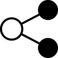 Share Modern Solid Black Icon vector