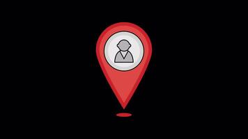 User Profile Animated Illustration Icon. 4k Animation With Alpha Channel And Transparent Background video
