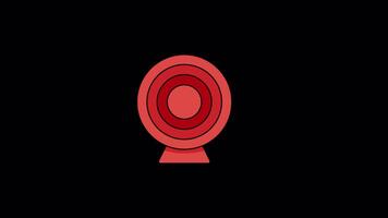 Target Success Animated Illustration Icon. 4k Animation With Alpha Channel And Transparent Background video