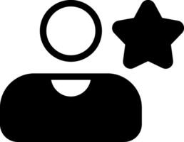 Favorite Contact Modern Solid Black Icon vector