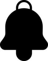 Notification Bell Modern Semi Solid Black Icon vector