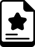 Favorite Document Solid Icon Design vector
