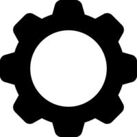 Setting Modern Semi Solid Black Icon vector