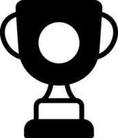 Trophy Modern Solid Black Icon vector
