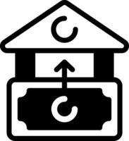 Deposit Modern Solid Black Icon vector