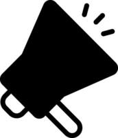 Megaphone Modern Solid Black Icon vector