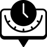 Chat Timestamp Solid Black Icon vector