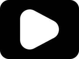 Play Button Modern Solid Black Icon vector