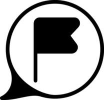 Chat Report Solid Black Icon vector