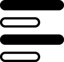 Horizontal Left Align Modern Solid Black Icon vector