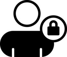 Encryption Contact Solid Black Icon vector