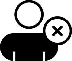 Delete Contact Solid Icon De vector