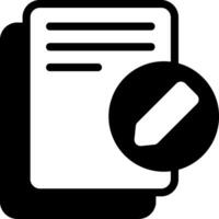 Edit Document Black Icon vector