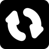 Refresh Modern Solid Black Icon vector