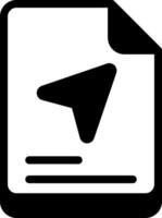 Share Document Solid Black Icon vector