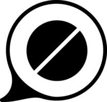 Empty Chat Solid Black Icon vector