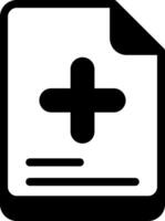 Add Document Solid Icon Design vector