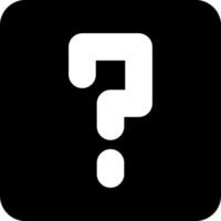 Question Mark Modern Solid Black Icon vector