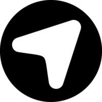 Send Modern Semi Solid Black Icon vector