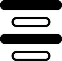 Horizontal Centre Align Modern Solid Black Icon vector