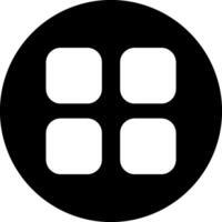 Menu Modern Semi Solid Black Icon vector