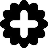 Add Modern Solid Black Icon vector