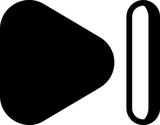 Forward Modern Solid Black Icon