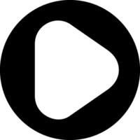 Play Button Modern Semi Solid Black Icon vector