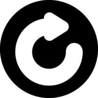 Undo Modern Semi Solid Black Icon vector
