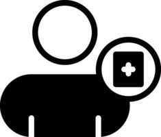 Add to List Solid Black Icon vector