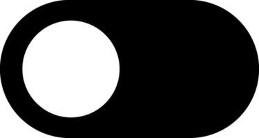 Toggle Button Modern Semi Solid Black Icon vector